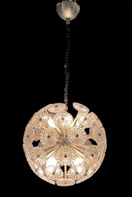 Sputnik Chandelier with Glass Discs, 1970s-JJC-867649