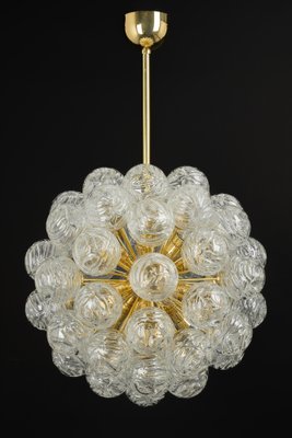 Sputnik Chandelier with Snow Glass Balls from Doria Leuchten, Germany, 1970s-UGR-1410508