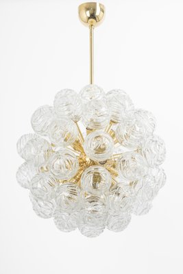 Sputnik Chandelier with Snow Glass Balls from Doria Leuchten, Germany, 1970s-UGR-1410508