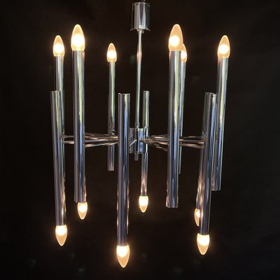 Sputnik Chrome Ceiling Lamp by Boulanger, 1970s-JUZ-1370862