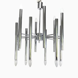 Sputnik Chrome Ceiling Lamp by Boulanger, 1970s-JUZ-1370862