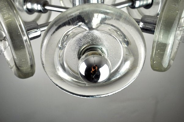 Sputnik Glass Ceiling Lamp, 1940s-ZDM-593532