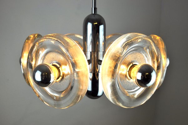 Sputnik Glass Ceiling Lamp, 1940s-ZDM-593532