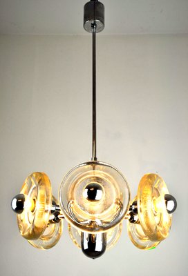 Sputnik Glass Ceiling Lamp, 1940s-ZDM-593532