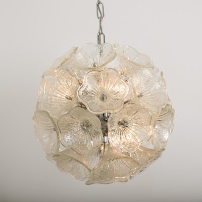 Sputnik Murano Glass and Chrome Chandelier in the Style of Venini, 1960s-VDW-861040