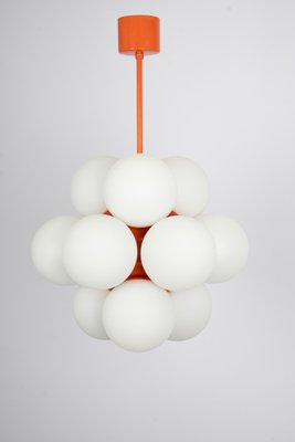 Sputnik Orange Pendant Light Opal Glass from Kaiser Idell / Kaiser Leuchten, Germany, 1970s-UGR-1744882