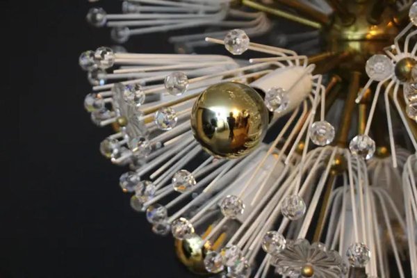 Sputnik Snowball Dandelion Chandelier Emil Stejnar for Nikoll, 1950s-YF-1763594