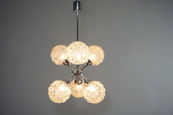 Sputnik Space Age Chandelier in Chrome and Glass by Richard Essig, 1960s-YYE-2016402