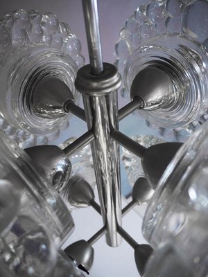 Sputnik Water Drop Chandelier in Murano Glass & Chrome from Peill & Putzler, 1960s, Germany-DEK-1118205