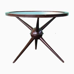 Sputnik Wood and Glass Round Coffee Table Set, Set of 2-HZ-1160965