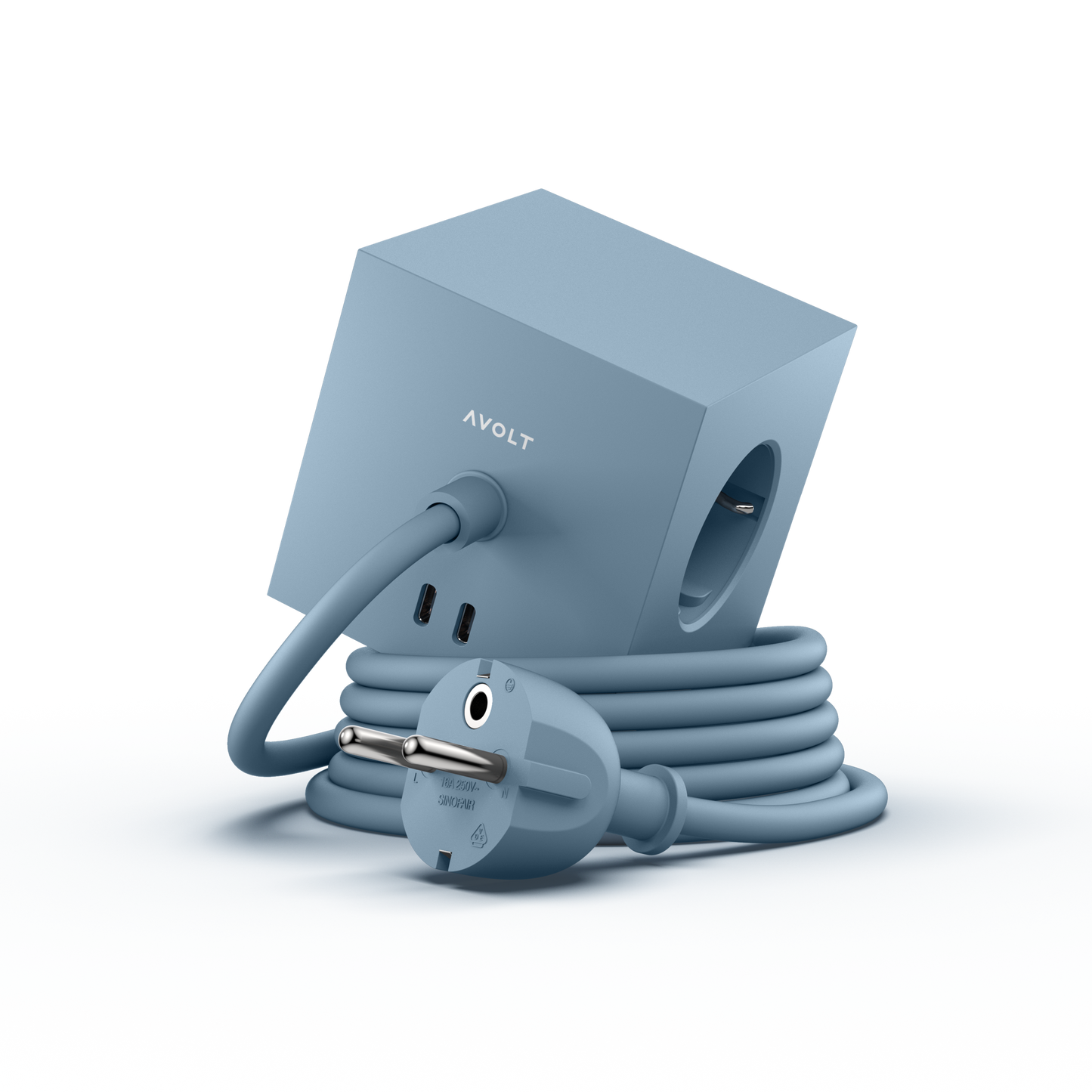 Square 1 USB C & Magnet 180cm by Avolt #Shark Blue