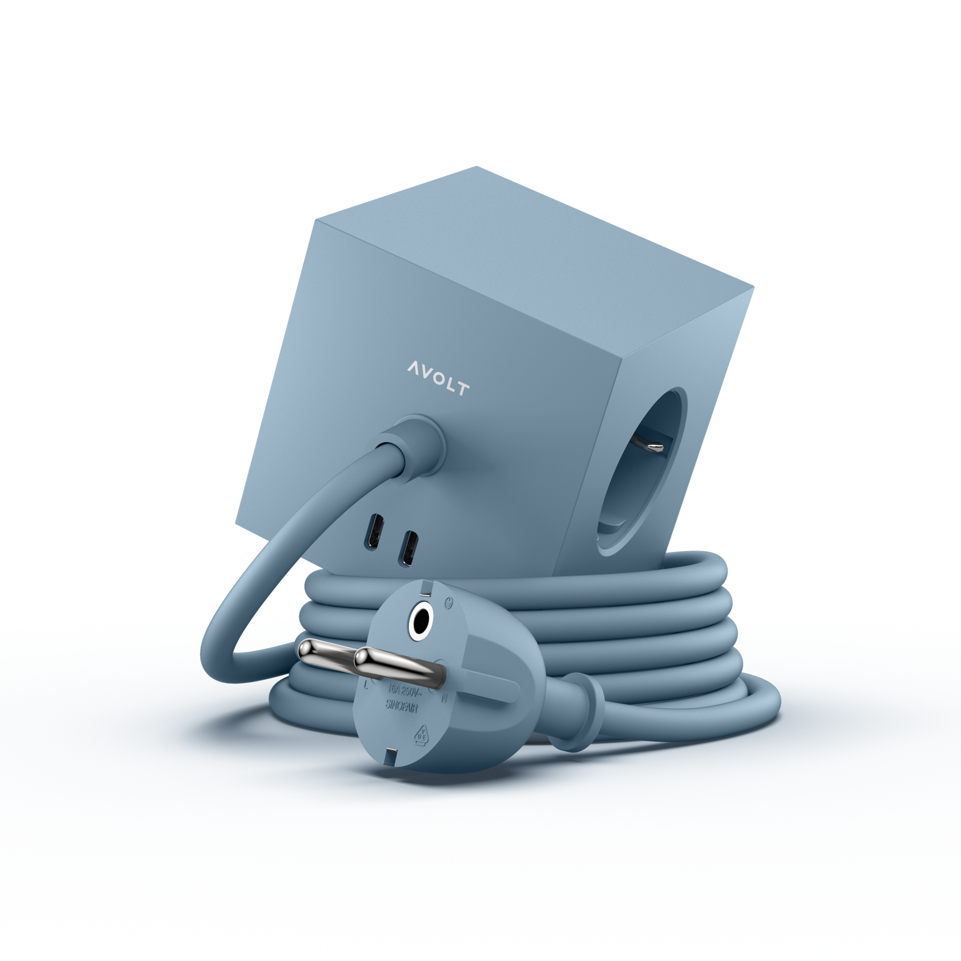 Square 1 USB C & Magnet 180cm by Avolt #Shark Blue