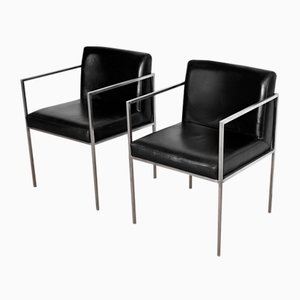 Square Armchairs in Imitation Leather, 1970, Set of 2-RVK-1406508