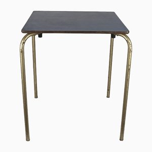 Square Bar Table in Blue Formica and with Metal Structure, Italy 1960-RAQ-1416990