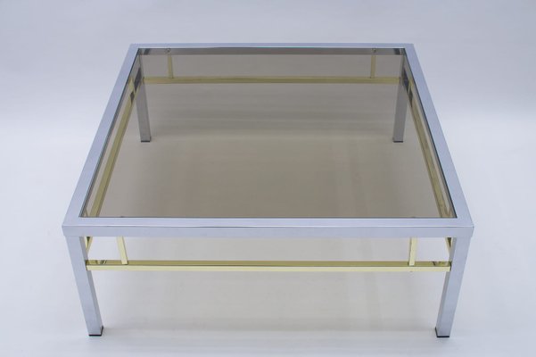 Square Bicolor Coffee Table, 1970s-KQB-937312