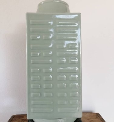 Square Celadon Glazed Trigram Cong Vase, 20th Century-GO-980570