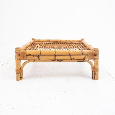 Square Coffee Table in Bamboo, Italy, 1970s-UPW-1741585