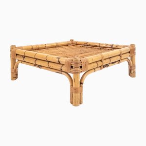 Square Coffee Table in Bamboo, Italy, 1970s-UPW-1741585