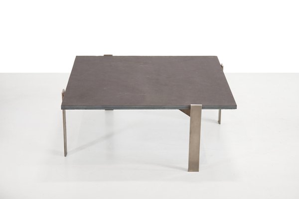 Square Coffee Table with Slate Top by Rob Parry, 1950s-BQ-2042273