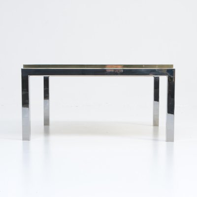 Square Coffee Table with Travertine Top from Reggiani, 1970s-VT-639821