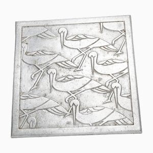 Square Dish with Silver Storks, 1960s-VQY-1744144