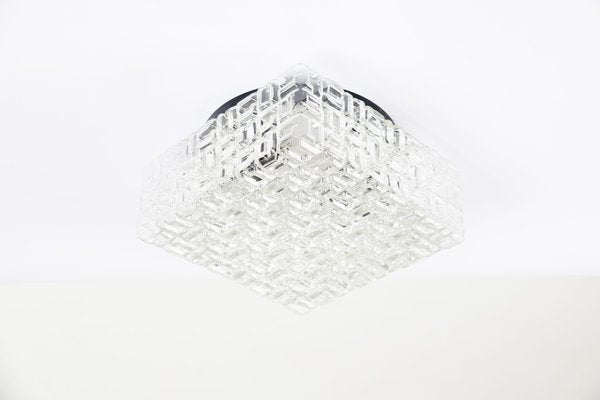 Square Flush Mount by Osvetlovaci Sklo Valaske Mezrici, 1960s-IVW-1336746