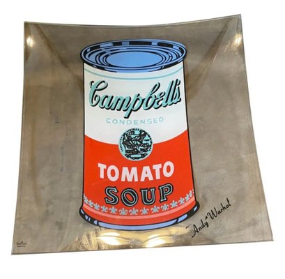 Square Glass Campbell Soup Vide Poche by Andy Warhol for Rosenthal, 1990s-NMK-1726154