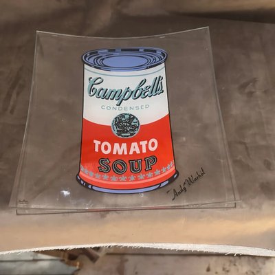 Square Glass Campbell Soup Vide Poche by Andy Warhol for Rosenthal, 1990s-NMK-1726154