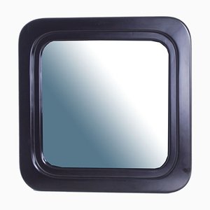 Square Mirror with Lacquered Wooden Frame, 1970s-XSG-1010295