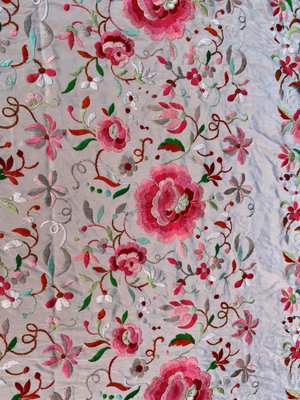 Square Silk Embroidered Manila Piano Shawl-YMM-1156989