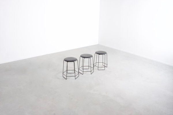 Square Wire Stools by Verner Panton, 1960s, Set of 3-QT-1263461