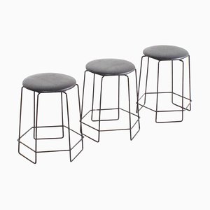 Square Wire Stools by Verner Panton, 1960s, Set of 3-QT-1263461