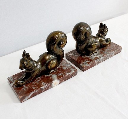 Squirrels Bookends, 1920, Set of 2-RVK-971549