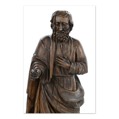 St. Joseph, 17th Century, Wooden Sculpture-NQ-1135407