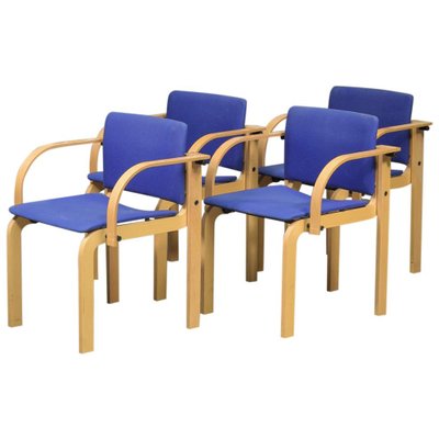 Stackable Beech Dining Chairs by Friis & Moltke for Fritz Hansen, 1980s, Set of 4-VVO-684423