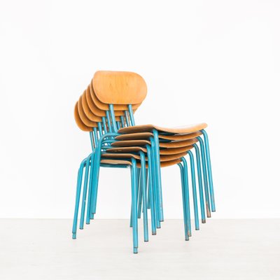 Stackable Chairs, 1970s, Set of 4-NZV-1723680