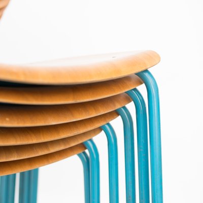 Stackable Chairs, 1970s, Set of 4-NZV-1723680