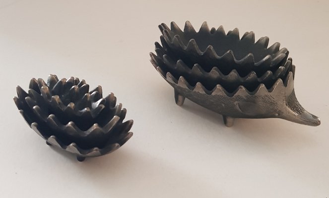 Stackable Hedgehog Ashtrays by Walter Bosse for Hertha Baller, 1950s, Set of 6-QDP-1805443