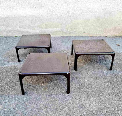 Stackable Model Demetrio 45 Side Tables by Vico Magistretti for Artemide, Italy, 1970s, Set of 3-PUG-1761541