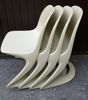 Stackable Plastic Chairs by Alexander Begge for Casala, 1974, Set of 4-HOI-778935