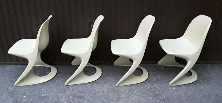 Stackable Plastic Chairs by Alexander Begge for Casala, 1974, Set of 4-HOI-778935