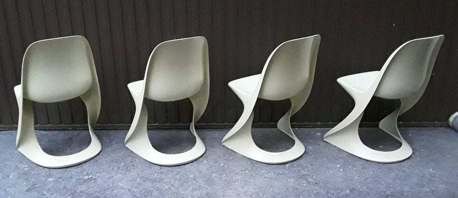 Stackable Plastic Chairs by Alexander Begge for Casala, 1974, Set of 4-HOI-778935