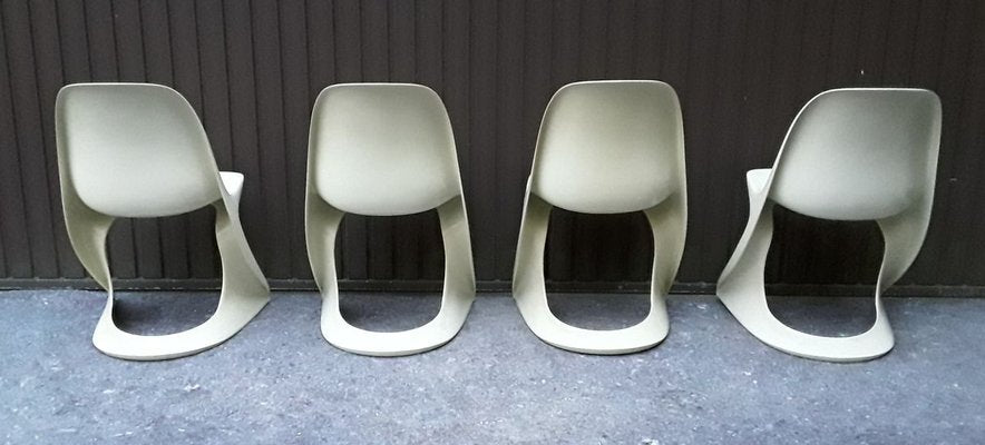 Stackable Plastic Chairs by Alexander Begge for Casala, 1974, Set of 4-HOI-778935