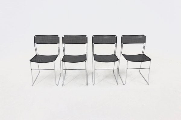 Stackable Sultana Dining Chairs by Arrben, Italy, 1980s, Set of 4-VV-2019766