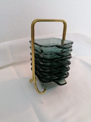 Stacking Ashtrays by Wilhelm Wagenfeld for WMF, 1950s, Set of 6-AX-838546