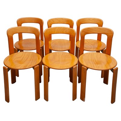 Stacking Chairs by Bruno Rey for Kush & Co, 1970, Set of 6-KL-2036505