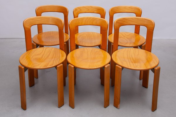 Stacking Chairs by Bruno Rey for Kush & Co, 1970, Set of 6-KL-2036505