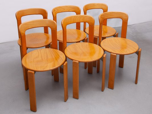 Stacking Chairs by Bruno Rey for Kush & Co, 1970, Set of 6-KL-2036505