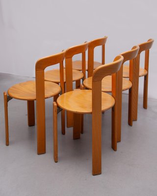 Stacking Chairs by Bruno Rey for Kush & Co, 1970, Set of 6-KL-2036505