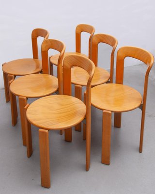 Stacking Chairs by Bruno Rey for Kush & Co, 1970, Set of 6-KL-2036505